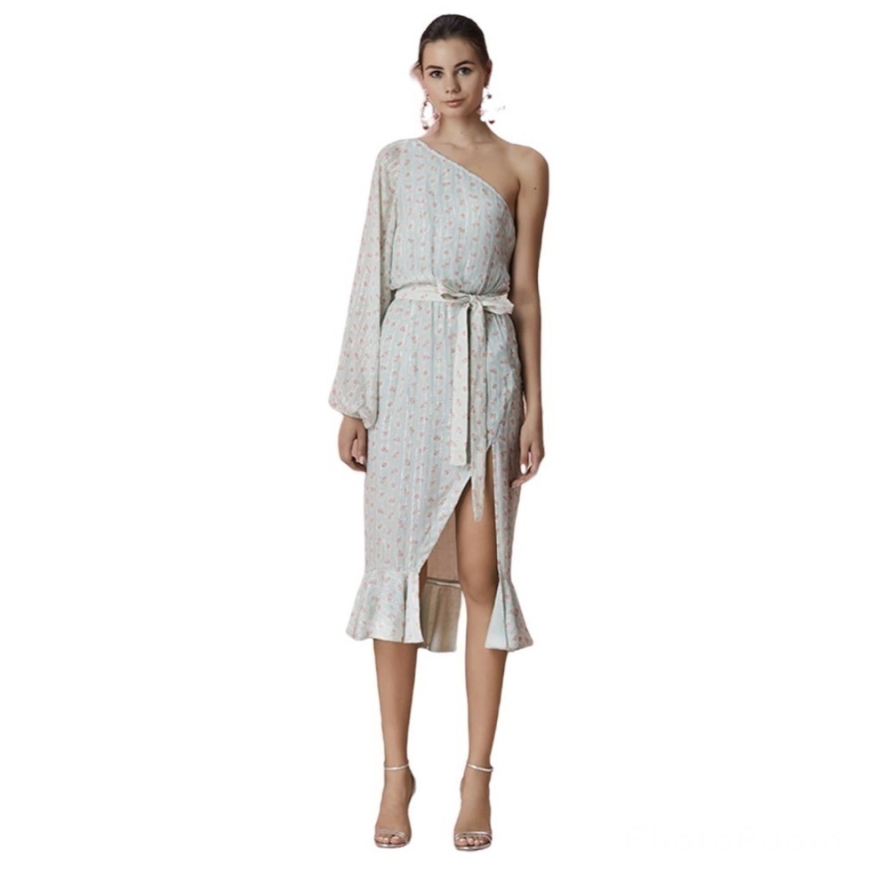 HEMANT & NANDITA dress sana one shoulder NWT XL $358